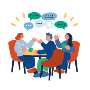 人物,イラストレーション,話す,会議,フラットデザイン,話し合い,シンプル,リラクゼーション,友情,ベクター画像